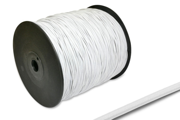 Round Elastics, 1,5 mm Ø, on Spool 500 m, White