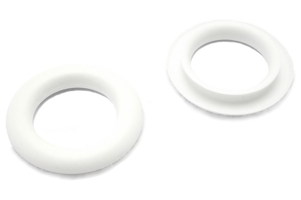 Finger Ring Eyelets, Made of Plastic, White