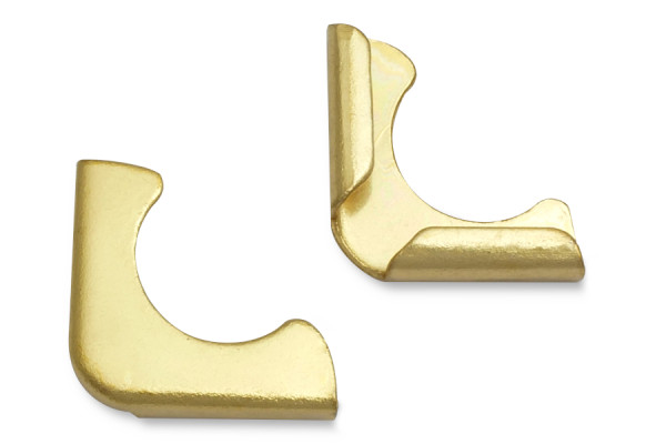 Book Corners, Brass Plated, 16 mm Shank Length, 2 mm Capacity
