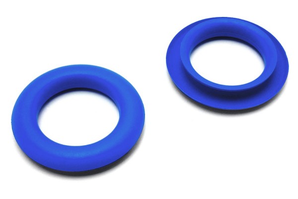 Finger Ring Eyelets, Made of Plastic, Blue