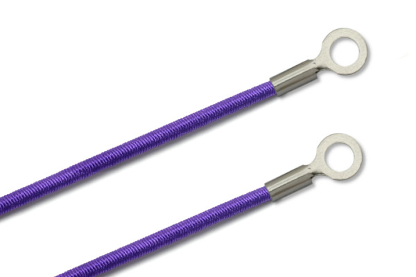 Elastics With Cable Lugs, Closed, Purple