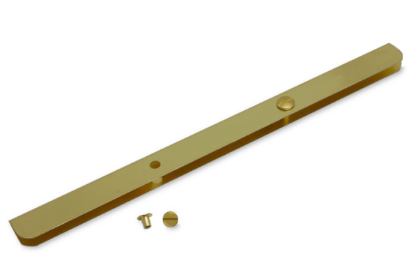 A5 menu rails, brass-plated, 80 mm perforation, screws included