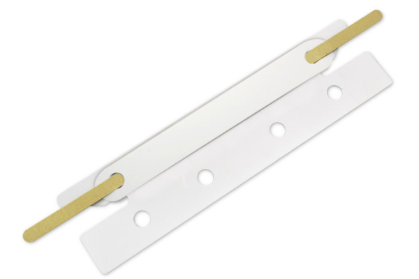Insert Filing Strips, File Prong Gold Lacquered, Compressor White