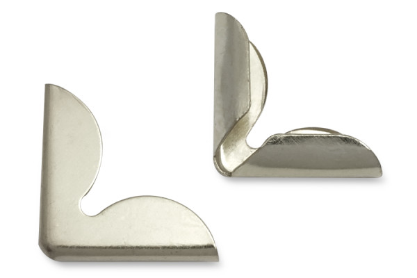Book Corners, Nickel Plated, 15 mm Shank Length, 3 mm Capacity