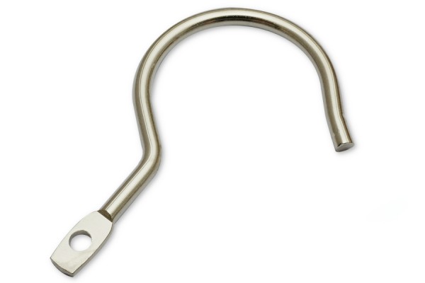 Metal Sample Hangers, 71 mm, with Rivet Hole, Nickel Plated