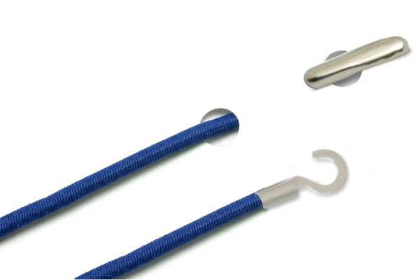 Elastics with Metal End and Open Cable Lug, Dark Blue