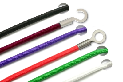 Elastic cords with cable lugs