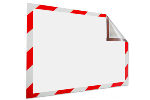 Magnetic Info Frame for DIN A4, 229 x 315 mm, Red-White