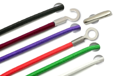 Elastic cords with split pin and cable lug