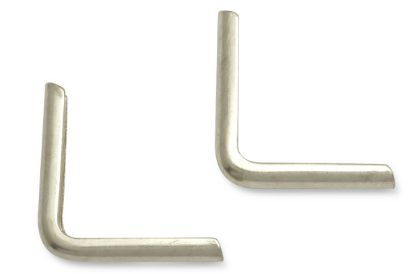Book Corners, Nickel Plated, 21 mm Shank Length, 2,5 mm Capacity