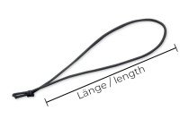 Elastic Cord Loops,<br> Black