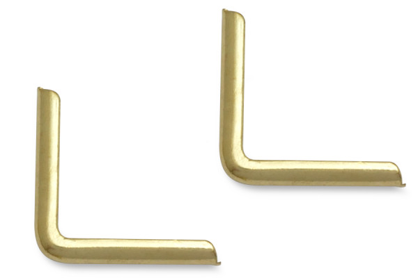 Book Corners, Brass Plated, 15 mm Shank Length, 1,5 mm Capacity