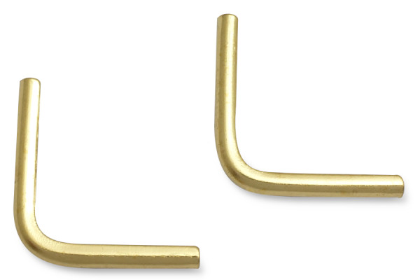 Book Corners, Brass Plated, 16 mm Shank Length, 1,5 mm Capacity