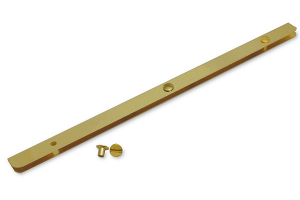 Menu rails, 330 mm, brass-plated, 119/119 mm hole pattern, screws included