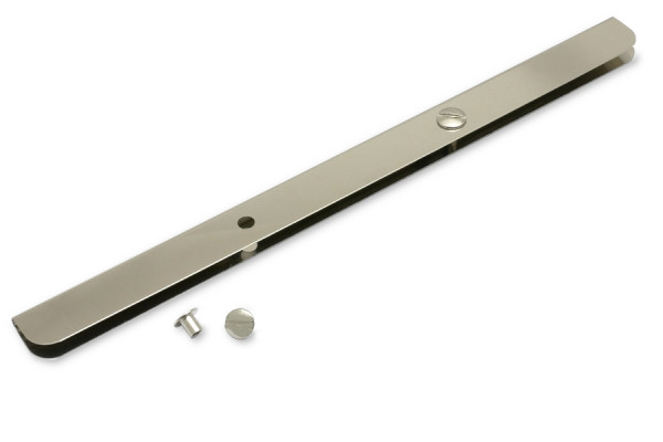 A5 menu rails, nickel-plated, 80 mm hole pattern, screws included