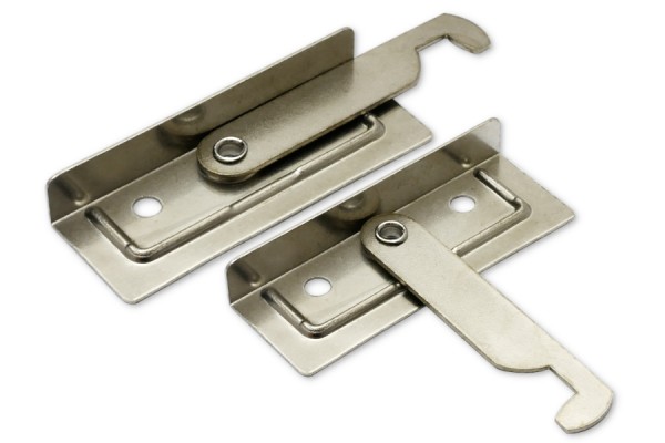 Suspension Rail Ends, to fold out, Nickel Plated, Right