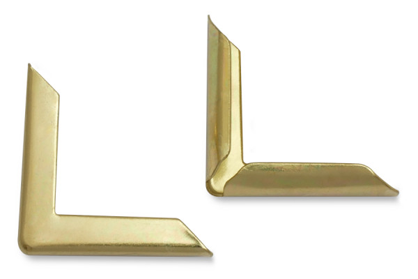Book Corners, Brass Plated, 22 mm Shank Length, 4 mm Capacity
