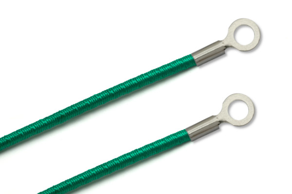 Elastics With Cable Lugs, Closed, Dark-Green