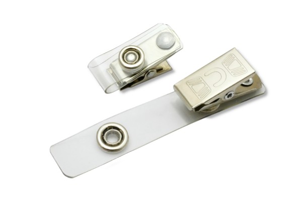 Crocodile ID Clips for ID Pockets with Slot, Metal Crocodile Clip, Nickel Plated