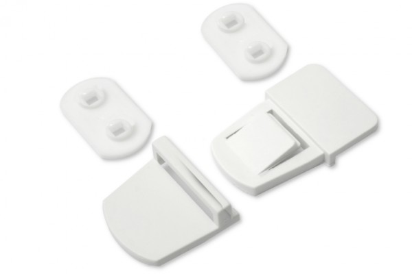 Plastic Case Lock, White