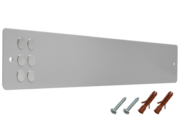 Metal Bars for Magnets incl. Connection Marterial + Magnets, Grey RAL 7040