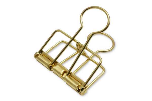 Design Wire Clips, 32 mm Width, Gold Coloured