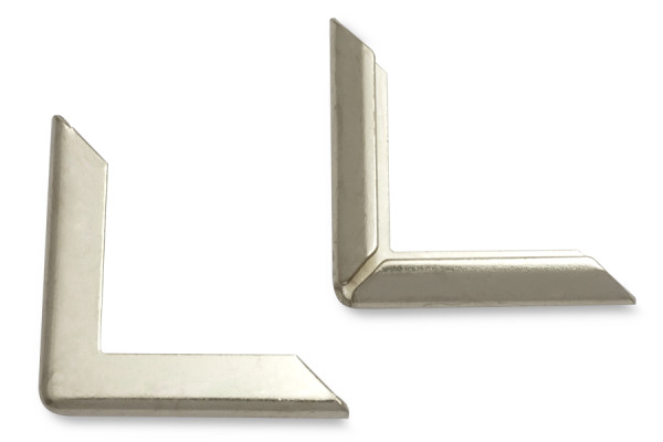 Book Corners, Nickel Plated, 22 mm Shank Length, 2 mm Capacity