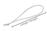 Elastic Cord Loops,<br> White