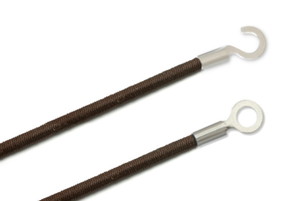Elastics With Cable Lugs, Closed and Open, Brown