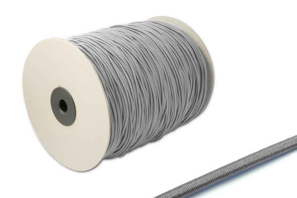Round Elastics, 2,2 mm Ø, on Spool 500 m, Grey