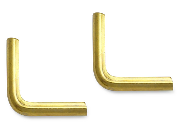Book Corners, Brass Plated, 13 mm Shank Length, 1,5 mm Capacity