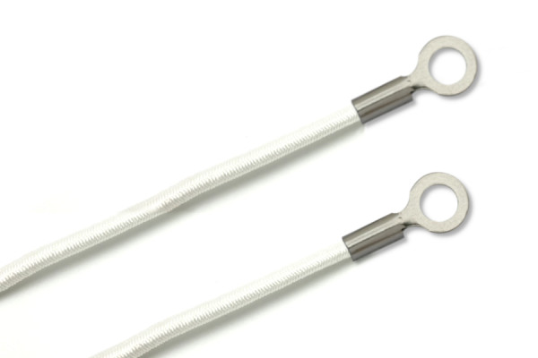 Elastics With Cable Lugs, Closed, White