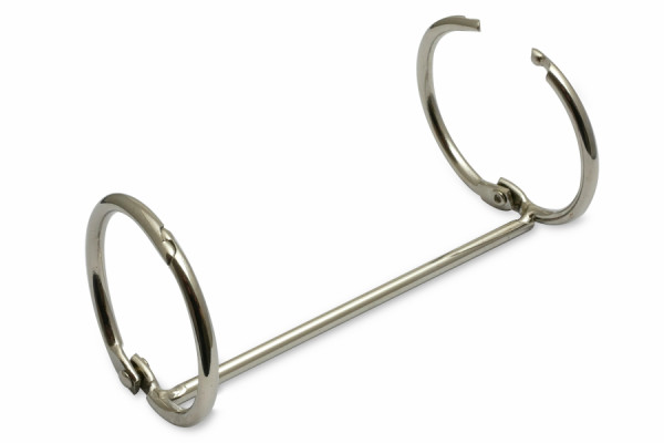 Double Binding Rings, 32 mm Diameter, Nickel Plated