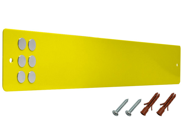Metal Bars for Magnets incl. Connection Marterial + Magnets, Zinc-Yellow RAL 1018