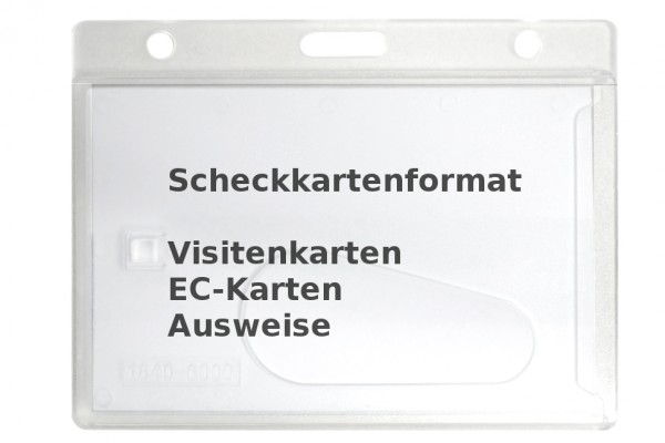 Card Holder Credit Card Format, Rigid Plastic, Frosted Transparent