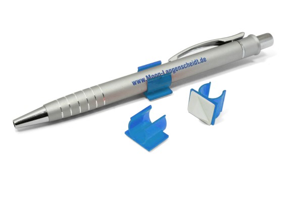 Pen Holders, Made of Plastic, Self-Adhesive, Blue
