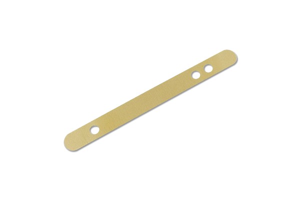 Steel Compressor, 120 x 12 mm, 70+80 mm Perforation, Gold Lacquered