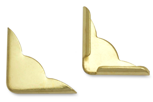 Book Corners, Brass Plated, 16 mm Shank Length, 2,7 mm Capacity