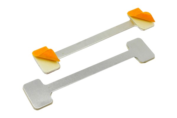 Metal Shelf Wobbler, 75 mm, Aluminium 2 Self-Adhesive Pads