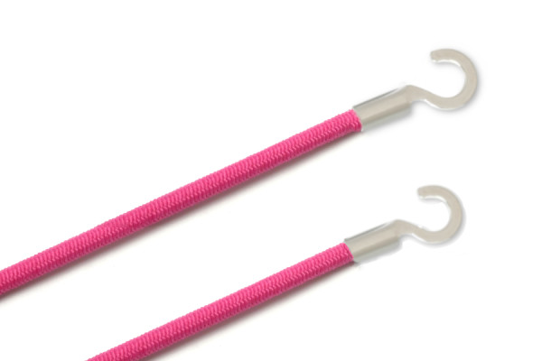 Elastics With Cable Lugs, Open, Pink