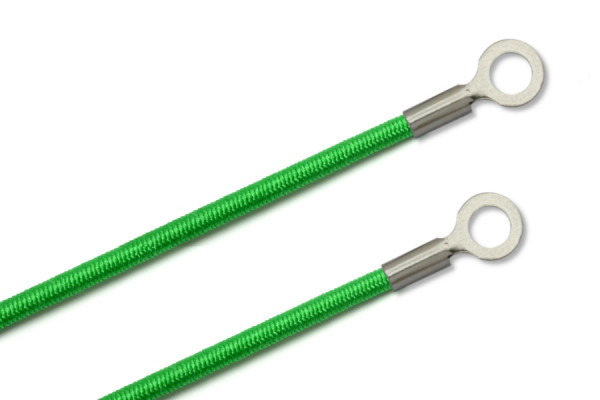 Elastics With Cable Lugs, Closed, Green