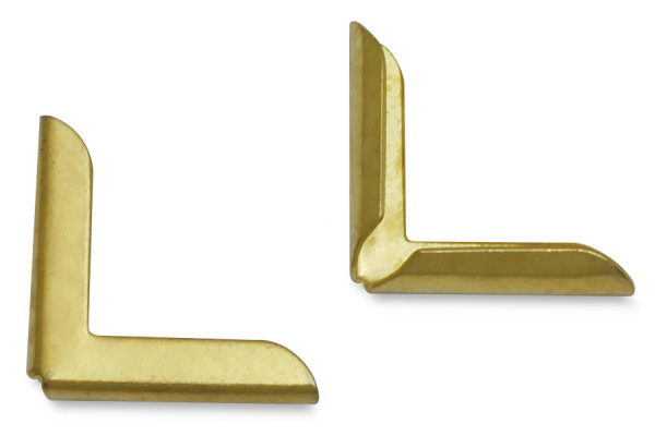 Book Corners, Brass Plated, 16 mm Shank Length, 2 mm Capacity