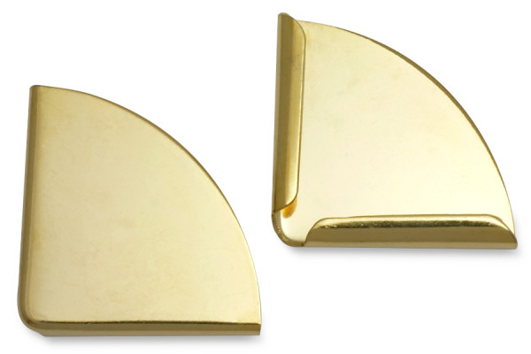 Book Corners, Brass Plated, 22 mm Shank Length, 2,5 mm Capacity