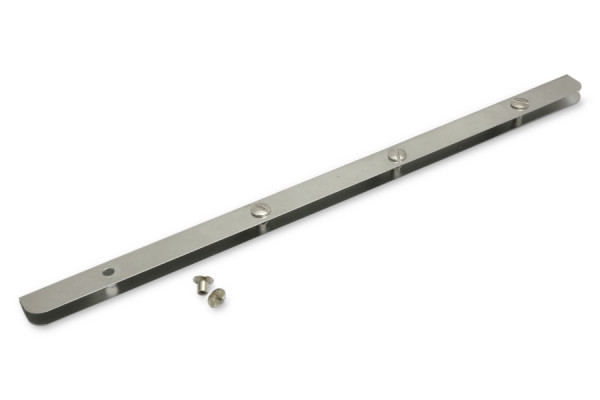 A4 menu rails, nickel-plated, 80/80/80 mm perforation, screws included