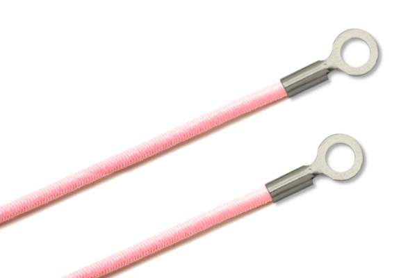 Elastics With Cable Lugs, Closed, Rose