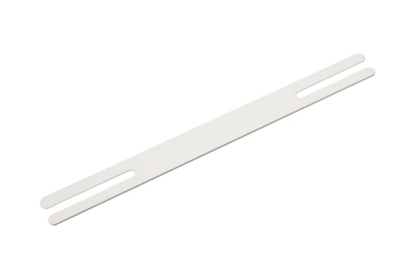 Flat Paper Fastener, 150 mm, Plastic, White