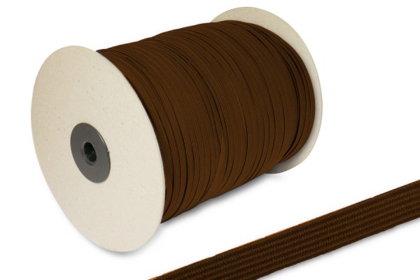 Flat Elastics on Spool 500 m, Brown