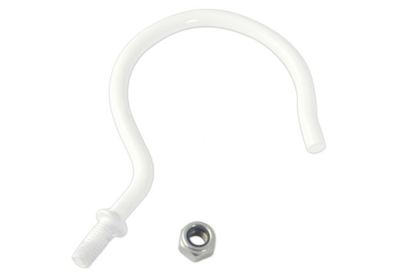 Metal Hooks, 78 mm, with Thread, White