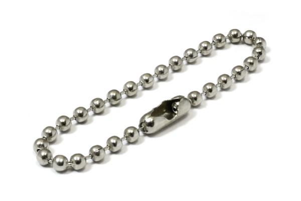 Ball Chains with Connector, 2,4 mm Ø, Nickel-Plated