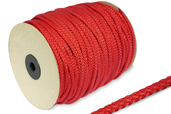 PP-Cords, 5 mm Ø, on Spool 100 m, Red